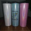 sublimation 20oz glitter skinny tumbler double wall sparkly slim tumbler with straw lid shimmer water tumblers Hveou