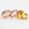 4mm 5mm CT001 Titanium Staal Zilveren Liefde Ring Mannen en Vrouwen Rose Gouden Ringen voor Liefhebbers Paar Ring voor Gift301o