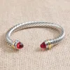 Bangle JADE ANGEL Fashion Cuff Copper Bracelet For Women Classic Spiral With Gold Plated Inlaid Red Zircon Jewelry Party Gift