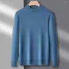 Pulls pour hommes Automne Hiver Pulls à tricoter Pull tricoté à col roulé Pull chaud pour hommes Jumper Slim Fit Casual Sweate à manches longues Top en tricot doux