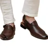 Sandals Fashion Brand Shoe Men Buckle Strap Dress Shoes Handmade Black Business Men's Size 38-46