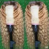 Curly 13x6 Lace Human Hair Wigs With Baby Non-Remy 130 150% Pre Plucked Glueless Bleached Knots