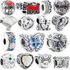925 Sterling Silver Pandora Fashion Charm Butterfly Pendant jest odpowiedni do biżuterii pani DIY