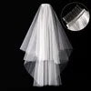 Wedding Accessories Short Simple Wedding Veil White Ivory Two Layer Bridal Veil With Comb Wedding Veil