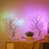 Bordslampor 20 tum Bonsai Tree Light 108 LED Decoration Lamp Garland Fairy Lights Copper Wire Branch for Wedding Christmas