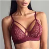 Soutien-gorge de sport en dentelle transparente creuse, Push-Up, respirant, sans anneau en acier, sous-vêtements Sexy pour femmes