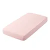 Bedding Sets 4 Pcs Crib For Boys Girls Including Blanket Skirt Sheets Diaper Stacker Pink Flower Soft Baby 230407