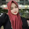 Ubranie etniczne Wysokiej jakości frędzle łańcuchy szyfonowe szalik hidżab dla muzułmańskich kobiet