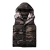 Gilet da uomo Gilet da uomo Gilet con cerniera stampato resistente al freddo con cuciture fini