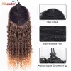 Rabas de cavalo leeons 9 13 polegadas Curly Ponytail sintético Afro Afro Kinky Curly Curly Custring Ponytail Clipe Extensão de cabelo Cabelo Chignon Hairpiece 230407