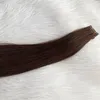 Tape in Human Hair Extension Virgin Cuticle Russian Dark Brown #3 Tape ins Extensions 50g/25pcs