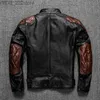 Couro masculino falso couro jaquetas de motocicleta jaqueta de couro natural genuíno roupas protetores motociclista roupas s casaco 3xl-5xl yq231108