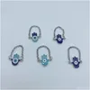 حلقات الكتلة 5pcs/مجموعة الذهب Sier Color Turkish Hamsa Evil Eye Rings for Women Vintage Boho Knuckle Ring مجموعة أنثى حزب يهودي Dhgarden Dhiop