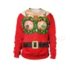 Men's Sweaters Autumn Winter Clothing Novelty Ugly Christmas Sweater For Gift Santa Chest Funny Jumper Pullover Women Men