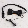 Bow Ties Cadılar Bayramı Dekor Düğün Yanıp Sönen Tie ayarlanabilir LED Bowties Aydınlık Parti Sırıştırıcılar için Parlıyor Erkekler