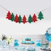 Party Decoration Christmas Tree Bunting Banner Garland Po Bakgrund Hanging Decor för Holiday Baby Room