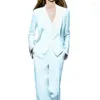 Женские брюки из двух частей, белый женский костюм, деловой деловой костюм, тонкий, на заказ, комплект из 3 предметов, подходящий для женской вечеринки, выпускного вечера, женские костюмы, куртка, жилет с