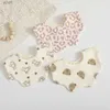 Slabbetjes Spuugdoekjes Babyslabbetjes Babyvoedingsslabbetjes 6 lagen katoenen bloemblaadje Babyprint Crêpe Speekselhanddoek Pasgeboren peuter Zacht spuugdoekje Kid BibL231108