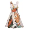 Casual Dresses 3D Temperament Beach Skirt Beautiful Luxury Pattern Women's Top 2023 Summer Sleeveless Dress Round Neck A-shaped
