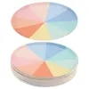 Dinnerware Sets 50pcs Household Rainbow Plates Multi-function Fruit Plate Disposable Dinner