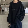 2023 nueva versión coreana de otoño estilo de Hong Kong letra Simple estudiante Top suelto y delgado suéter de manga larga ropa de mujer