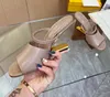 Popular Shaped Gold High Heel Sandals Paired with Sexy Designer Square Toe Open Toe Metal High Heels Gladiator Dress for Women EU35-42 with Box