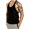 Débardeurs pour hommes Muscleguys Summer Gym Vêtements Mens Coton Chemise sans manches Y Back Bodybuilding Singlets Fitness Entraînement Sports Vest