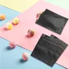 Sacs d'emballage de stockage de nourriture de serrure à glissière de Mylar refermable noir mat pour les sacs de pochettes d'emballage de serrure de papier d'aluminium de fermeture éclair Ijebw
