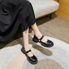 Scarpe eleganti Décolleté a blocco grosso da donna Slip On Tacco basso Punta tonda Abito classico Scarpe quadrate medie Scarpe da donna per ufficio per feste di matrimonio 231108