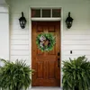 Деревянный венок с декоративными цветами, кольцо на Рождество и иглы, имитация богемного ветра, 15,74, вешалка на дверь кактуса