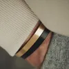 Cadeaux de bracelet pour homme et femme MaSurface Bracelet de manchette vierge en acier inoxydable brossé 4 couleurs Bracelet Bijoux