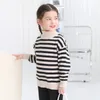 سترة Pullover Children for Girls Spring Autumn Cloths 100 ٪ Cotton Stripty Novelty Kid Sweater متماسكة الابنار غير الرسمي لوزارة الابتكار 231108