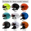 Skidglasögon Locle Ski Snowboard Hjälm Visorslins Löstagbar snökask Anti-dimma Anti-UV Integrated Goggle Shield för MS95 och MS99 231107