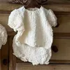 مجموعات الملابس عتيقة Baby Girls Romper Summer Crepe Crepe Design bodysuit for toddler girls clothing ilings appors 230422