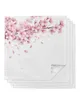 Bordservett 4st cherry blossom rosa blommor fyrkant 50 cm fest bröllop dekoration tyg kök middag serverar servetter