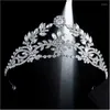 Coix de cheveux GS11617 Europe et américain Zircon Bridal Helima Crystal Princess Wedding Crown Tiara Himitone Phipide