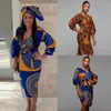 Etnische kleding 2023 Vrouwen lange mouwen bodycon jurk kantoor dames slank verband feestvestido bescheiden vieren Afrikaanse traditionele