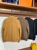 Mens Jackets Winter loro piana Wool Zipper Baseball Uniform Coats Black Khaki Coffee Color