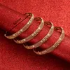 Bangle 24K Bangles Bracelet Ethiopian Gold Color For Women Bijoux African Middle East Dubai Halloween Jewelry