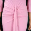 Robes décontractées Chic élégant rose bleu blanc vert vêtements pour femmes tendance 2023 dames pour les occasions officielles avec manche