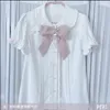 Saias Niggey japonês doce e bonito laço cor de água mini saia feminina manga curta camisa conjunto