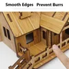 3D Puzzles Wood Jigsaw Architecture Diy House Villa Kids Boys Girls Education Paper 230407