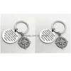 Charms Ny design Goda vänner är som stjärnor Letter Keyring Circle Accessories Jeweley Sier Color rostfritt stål Skiv nyckelring vara dh3lr