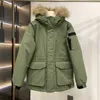 Damskie puch Parkas Lin huohuo kurtka koreańska kurtka puffer Northface NY Raccoon Futro kołnierz średnia długość luźna litera haftowa ihezmillnk6s