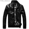 Heren Leren Kunstleer Hot Sale Leren Jas Heren Ontwerp Opstaande Kraag Casual Motor Herenmode veste en cuir PU s YQ231108