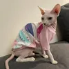 Cat Costumes Sphynx Clothes For Sweatershirt Hairless Cotton Coat Devon Rex Soft T-shirt Long Sleeves Spring Outwear