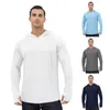 Sweats à capuche pour hommes T-shirts de protection solaire Sweat à capuche à manches longues pour hommes Pull décontracté résistant aux UV Respirant Léger T-shirts à séchage rapide Homme