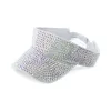 Glänzende Bling-Strass-Visiere für Frauen-Männer-Sonnenstrand-Hüte-beiläufiger Sport-einstellbare Sommer-Kappen-Bling-Strass-Hut für Partei-im Freiengolf-Tennis ss0408