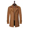 Men's autumn and winter detachable double-layer collar wool woolen coat standard youth men's coat with vertical zipper