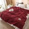Dekens Dekens voor bedden Effen gele kleur Zachte warme geruite vierkante flanellen deken Op het bed Dikte Gooi deken R230615